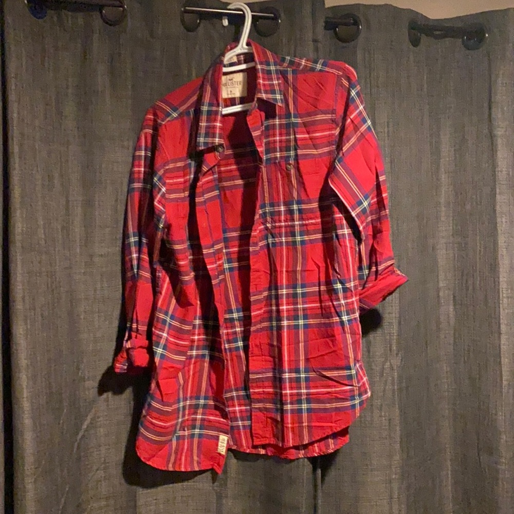 Red button up